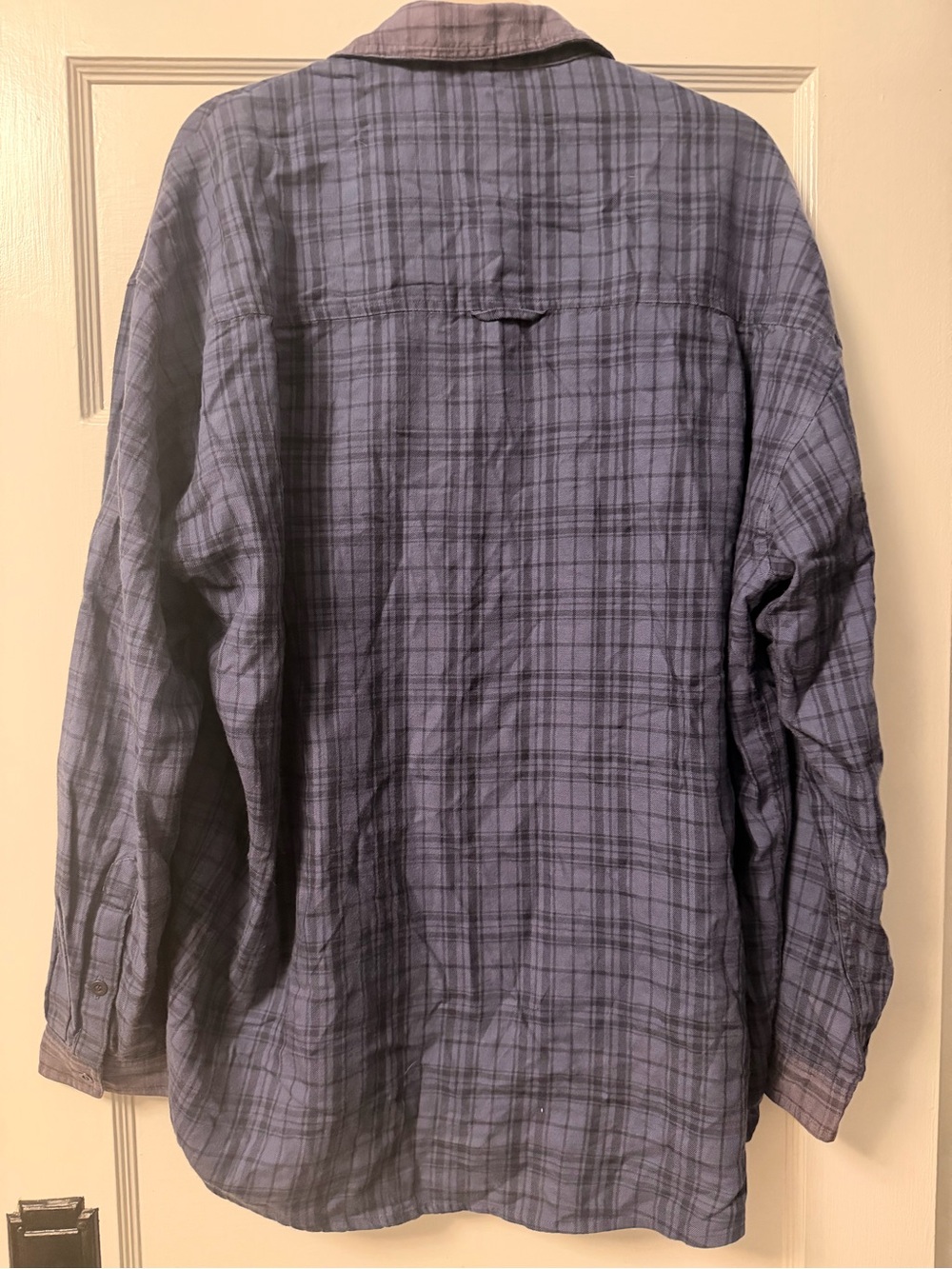 Skims Oversized Shirt Washed Flannel in Blue Sz Small NWT - Picture 3 of 5